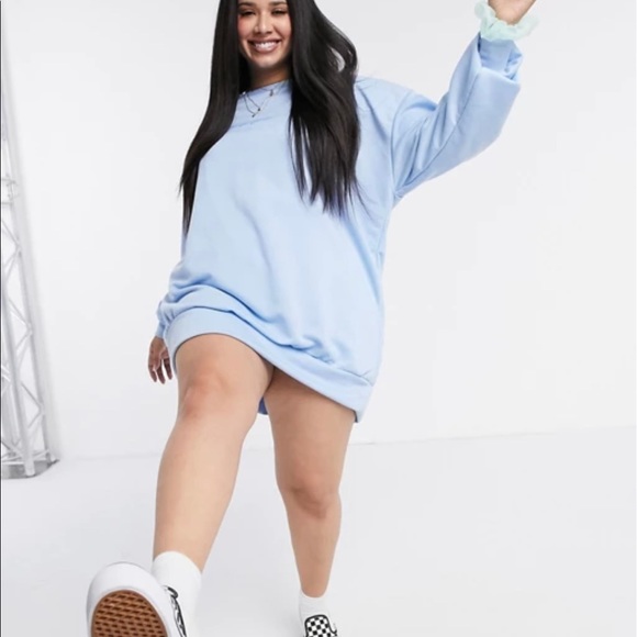 NWT New Girl Order sky blue OVERSIZED sweatshirt - Picture 2 of 4